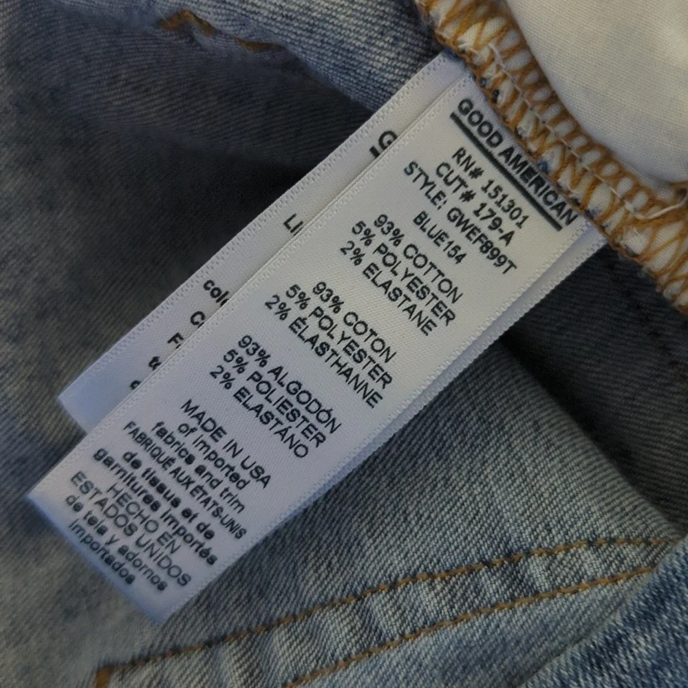 Good American Good Waist Fray Hem Jeans